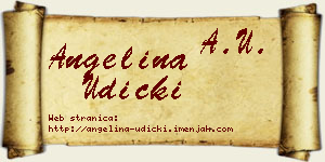 Angelina Udicki vizit kartica